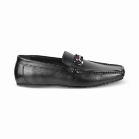 Loafers With Buckle Tresmode Bilbao Black Men's Leather Loafers