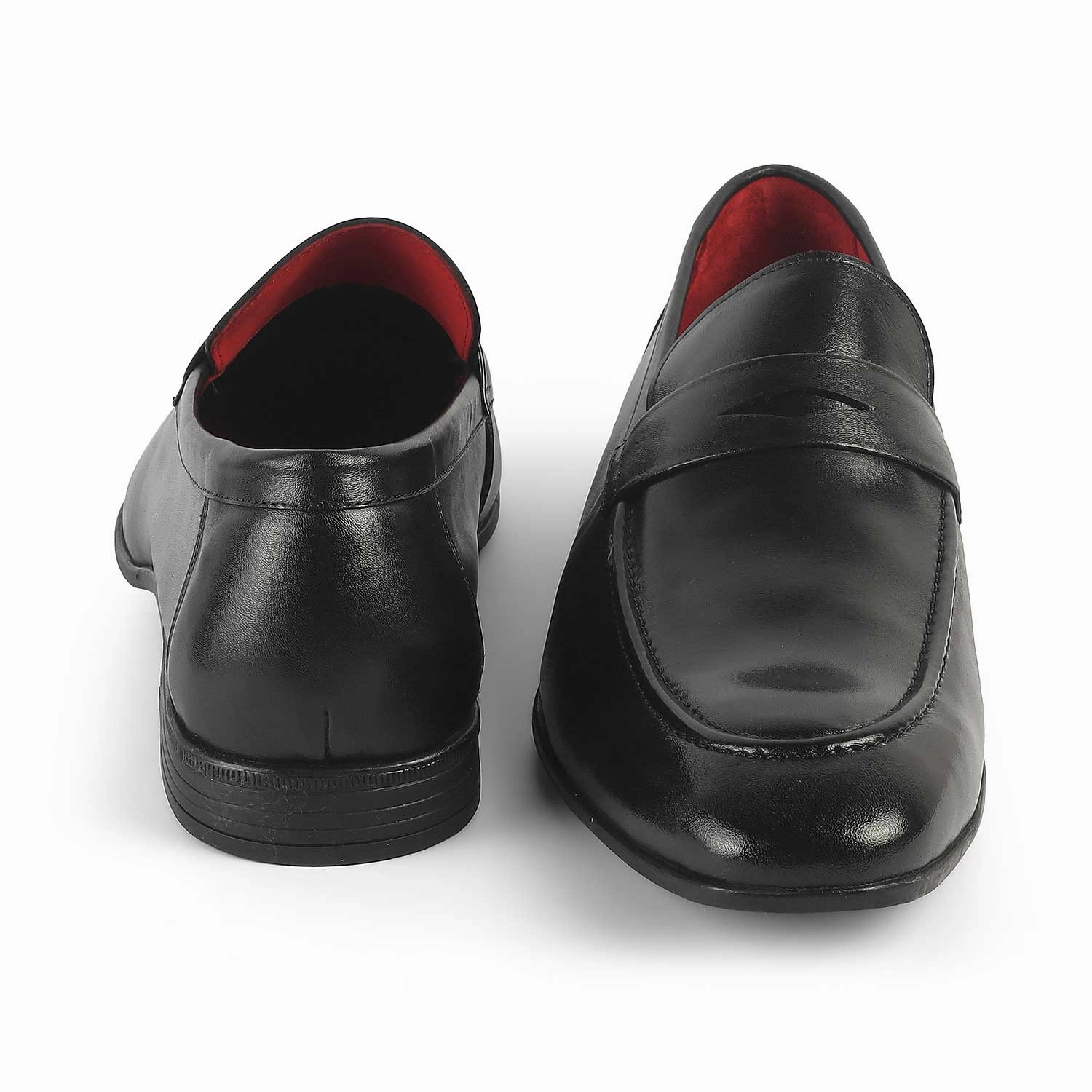 Loafers With Skirt Tresmode Hawk Black Men's Leather Penny Loafers