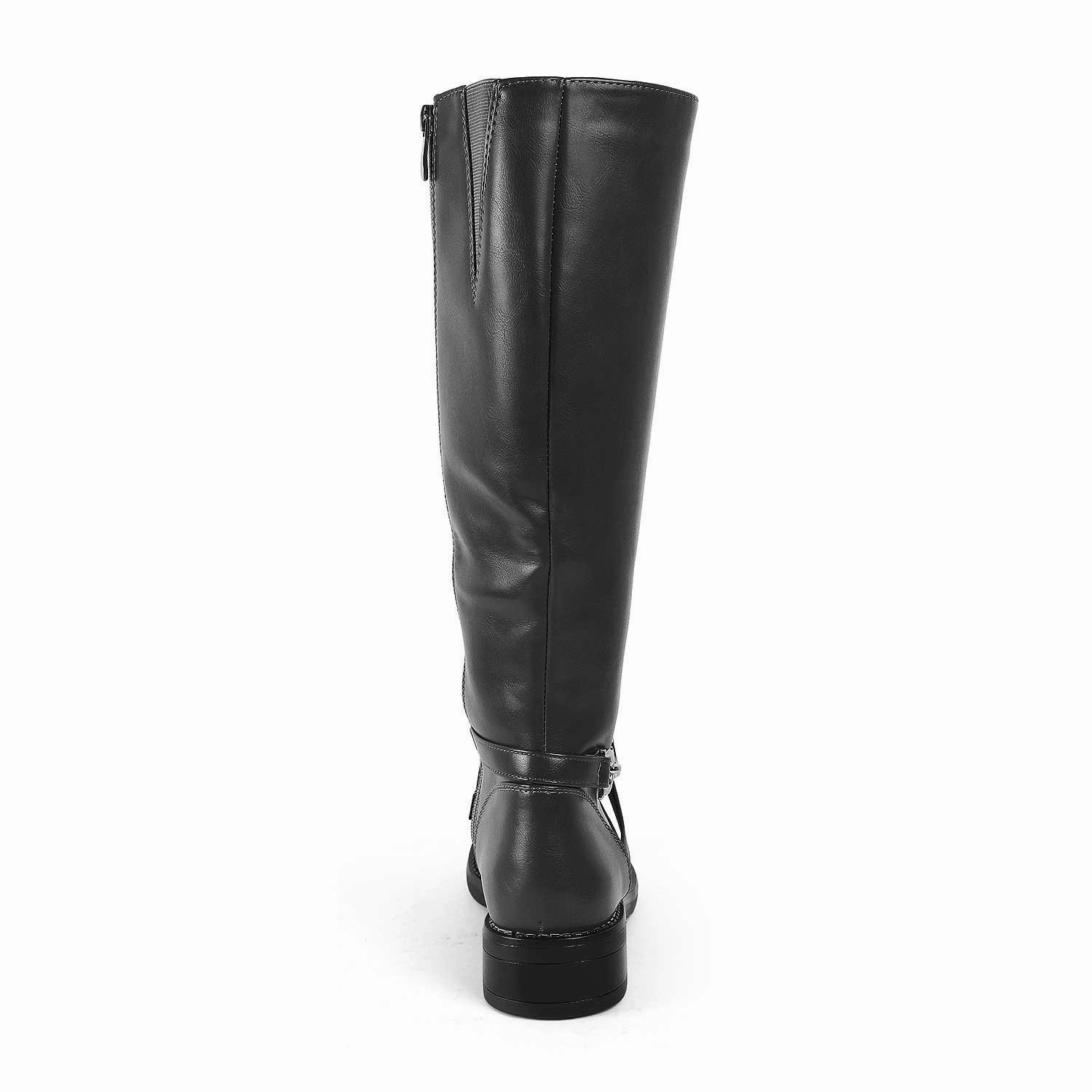 Tresmode Luc Black Women's Knee-length Boots Exotic Cowboy Boots