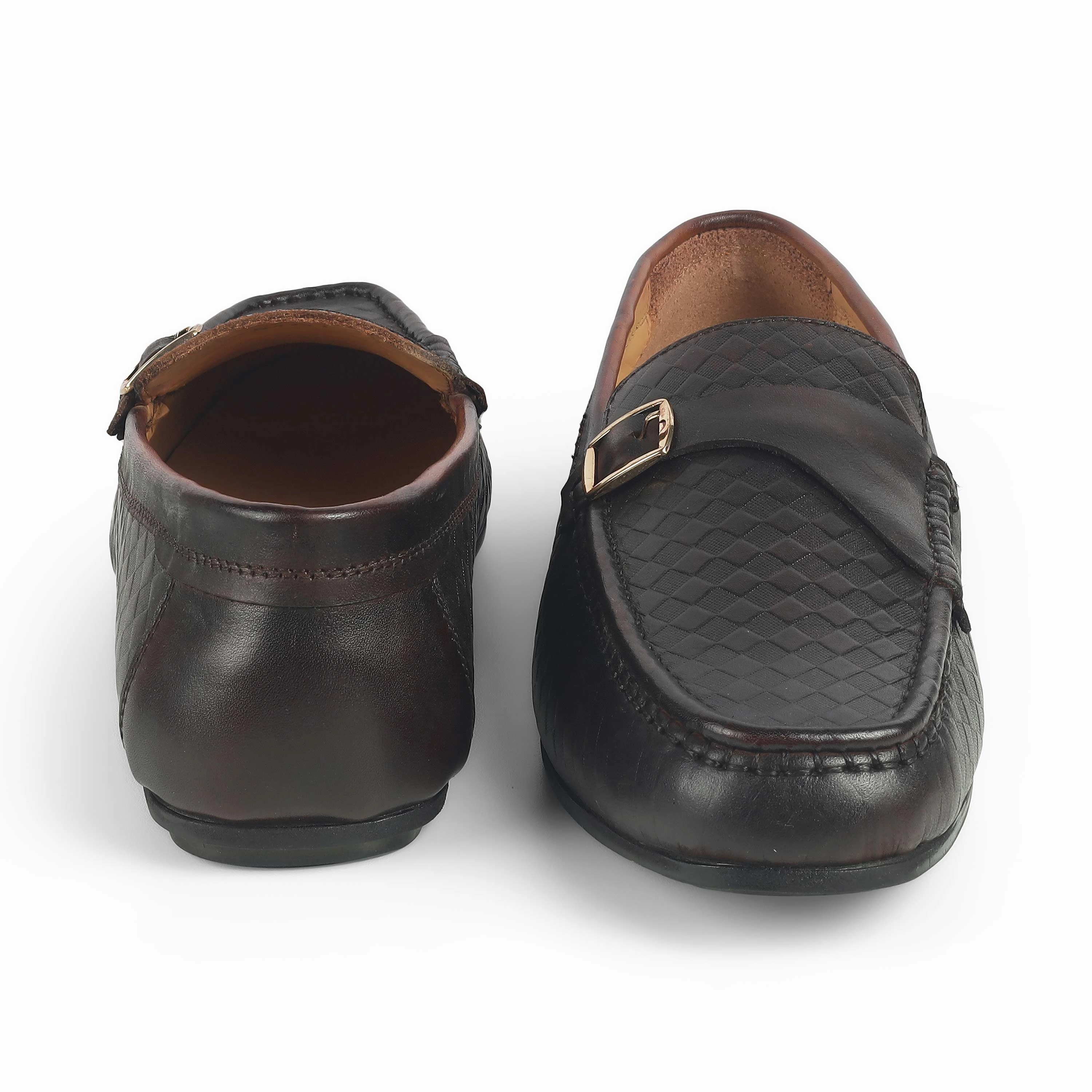 Carrera Loafers Tresmode Smat Brown Men's Leather Single Monk Shoes