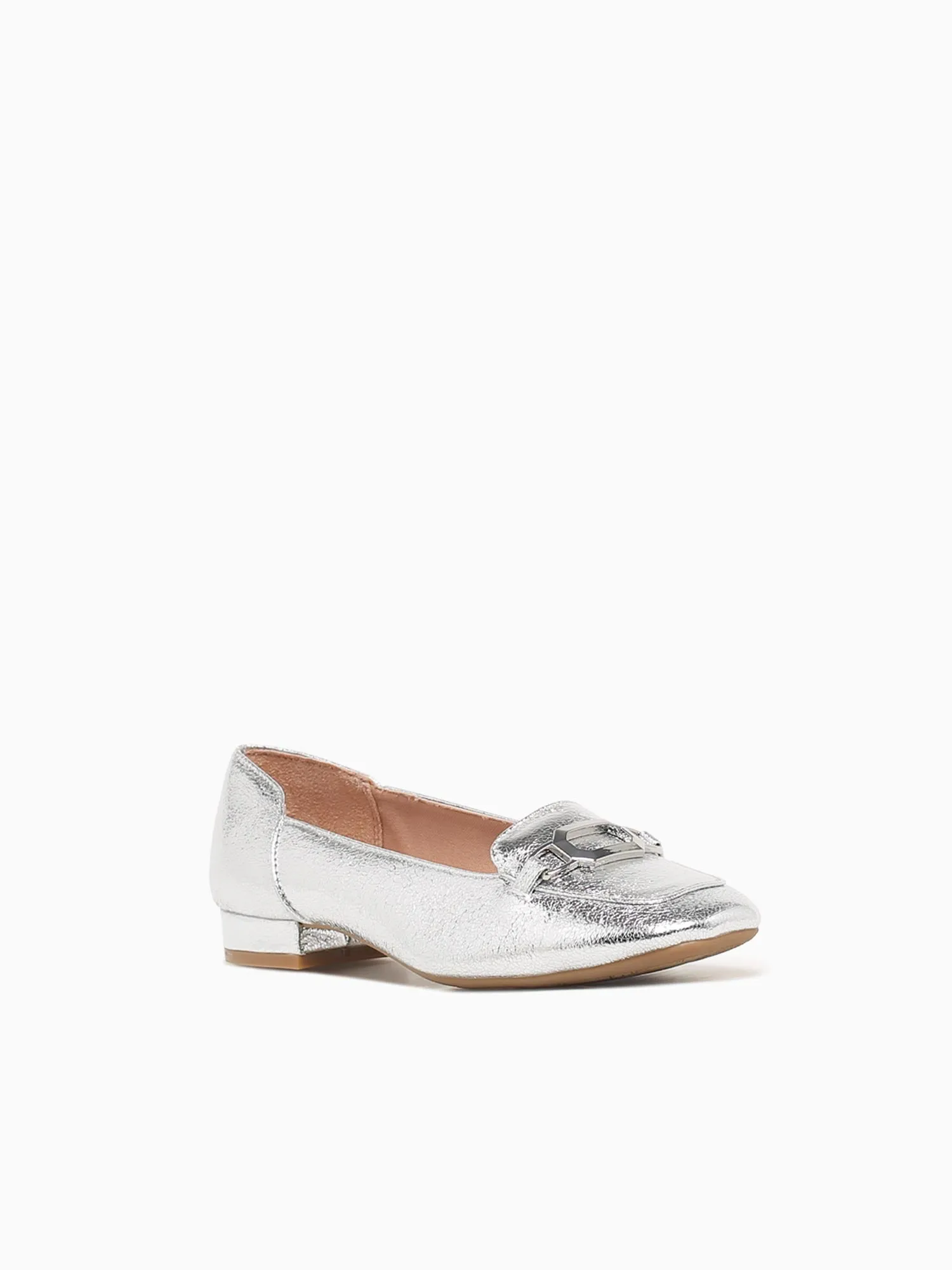 Celine Silver Boston Loafers
