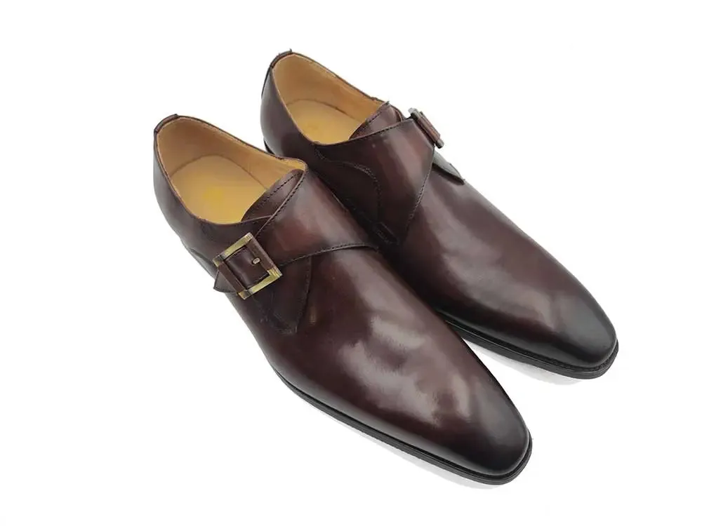 Monk Strap Buckle Leather Shoes Homecoming Loafers