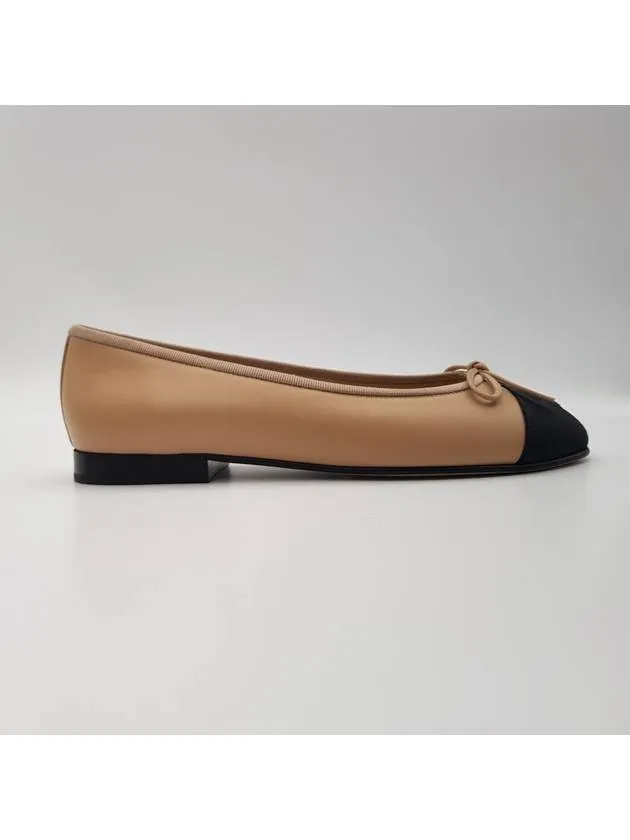 Two Tone Lambskin Ballerina Beige Black Chanel Best Shoes For Flat Wide Feet