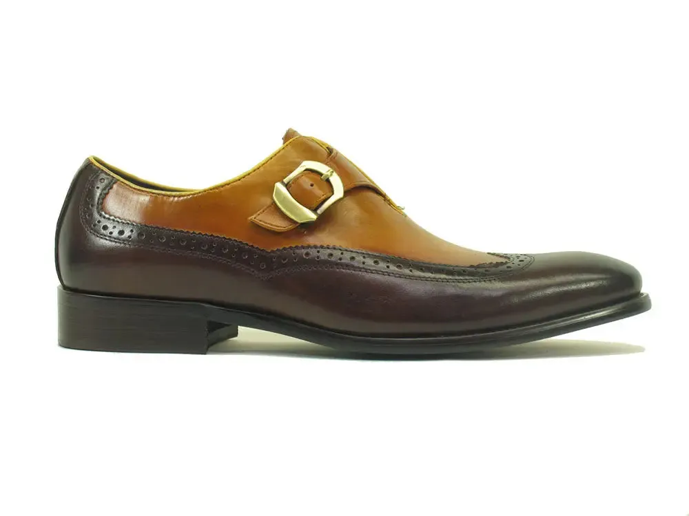 Adrian Leather Platform Tassel Loafers Two Tone Wingtip Buckle Loafer