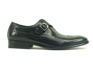 Two Tone Wingtip Buckle Loafer Leather Flatform Loafers