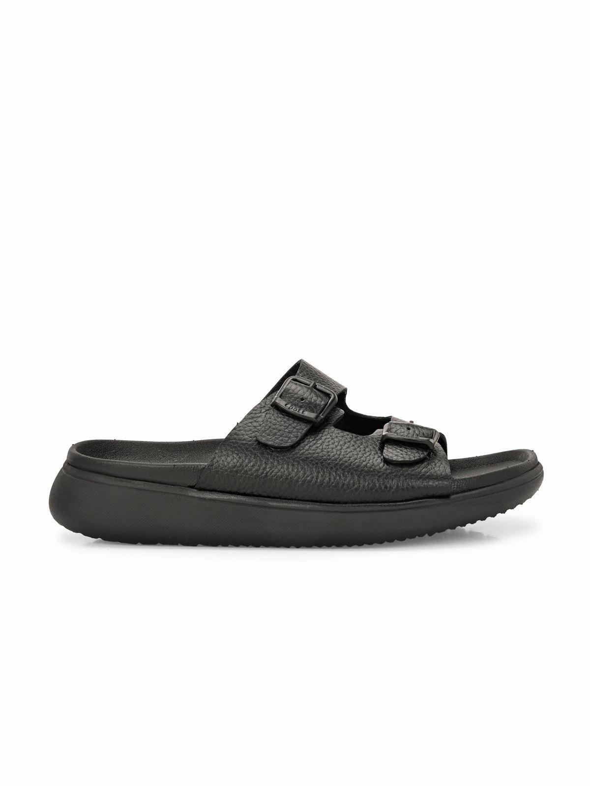 Kai Double Strap Leather Sliders Darwin Slippers
