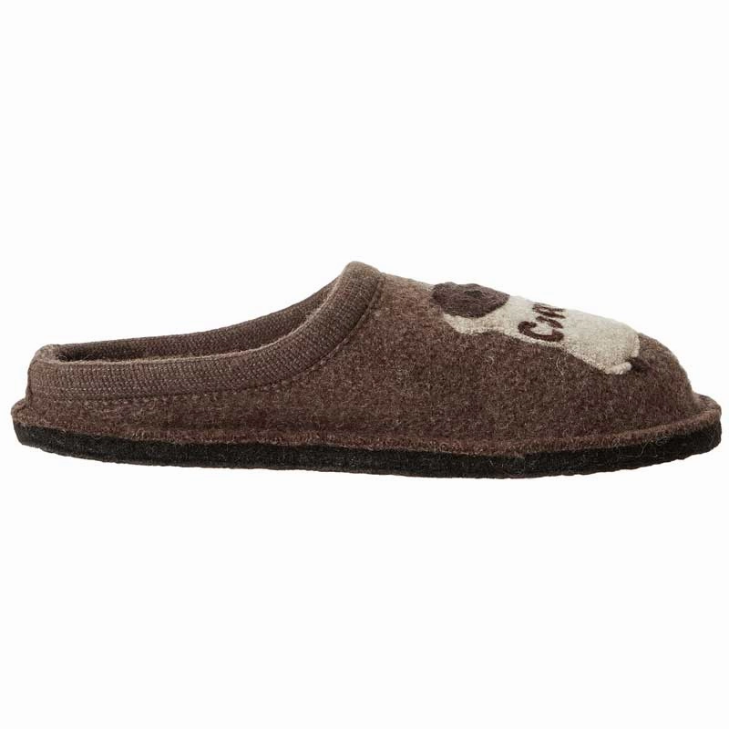 Slippers Judy Garland Haflinger Unisex Coffee Slippers with Soft Sole