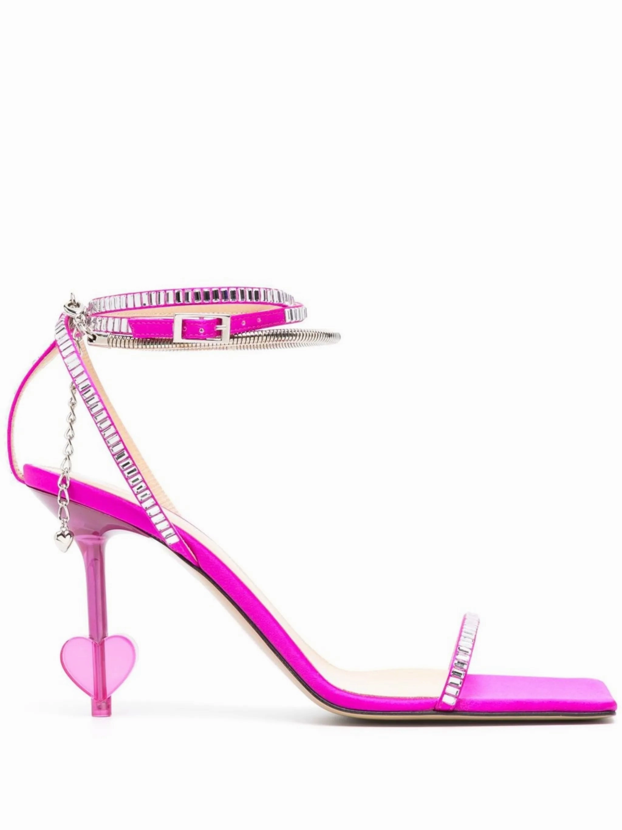 Animal Print Sandals 105mm square-toe sandals