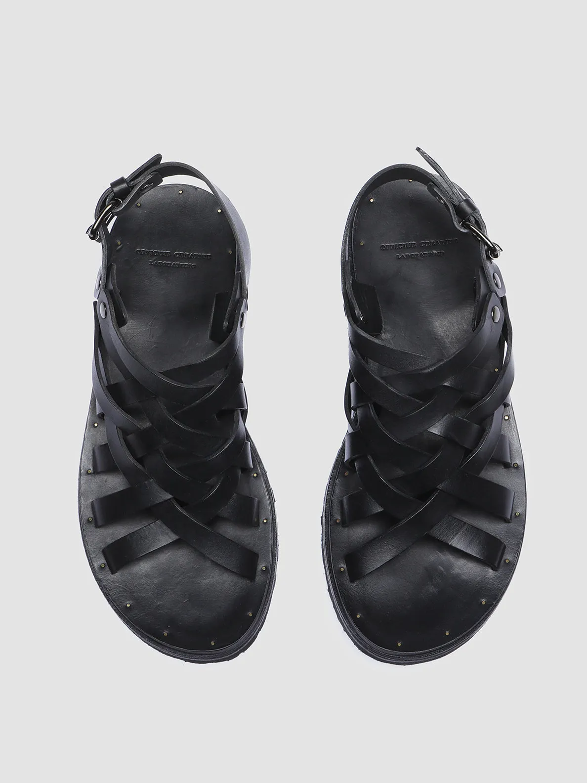 CHIOS 006 - Black Leather Fisherman Sandals Amazon Orthopedic Sandals