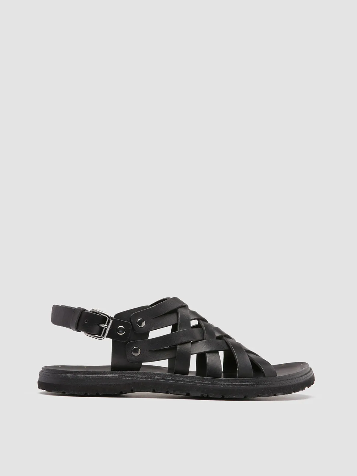 Tommy Hilfiger Sandals CHIOS 006 - Black Leather Fisherman Sandals