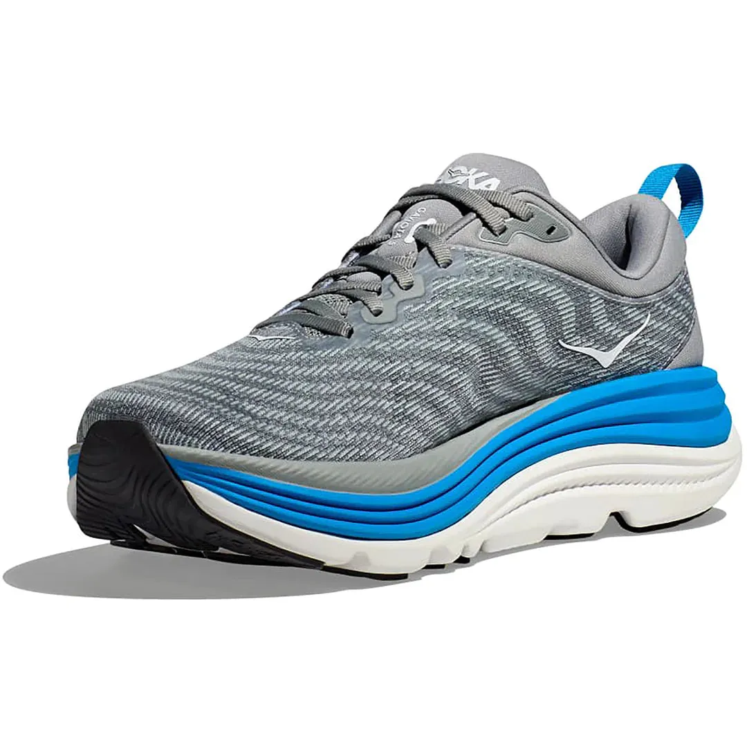 Men's Hoka Gaviota 5 (Limestone/Diva Blue) Shoes After Foot Surgery