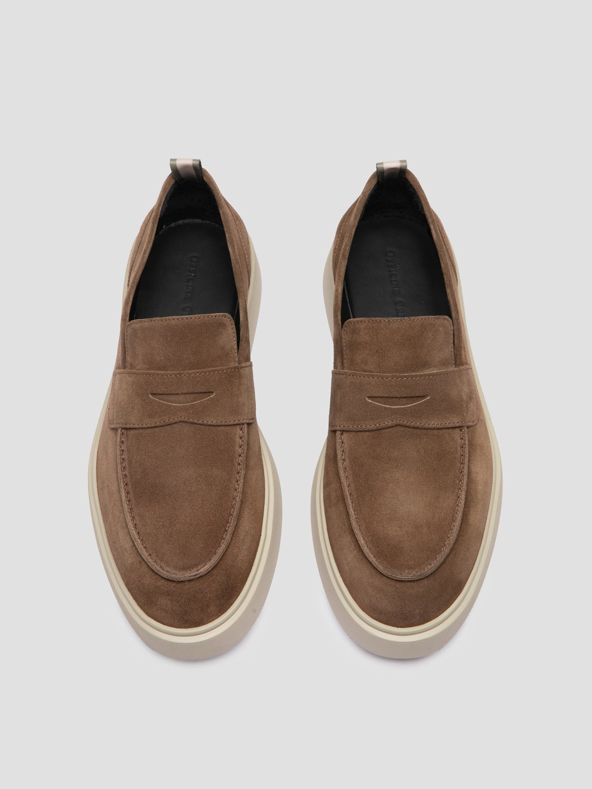 Caroline Loafers FRAME 001 - Brown Suede Penny Loafers