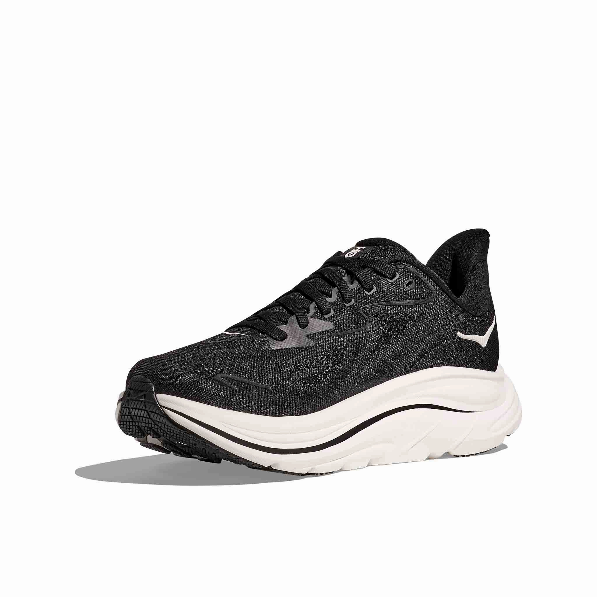 HOKA | Women's Clifton 10 Wide Running Shoes - Black/White Shoes For Medical Workers