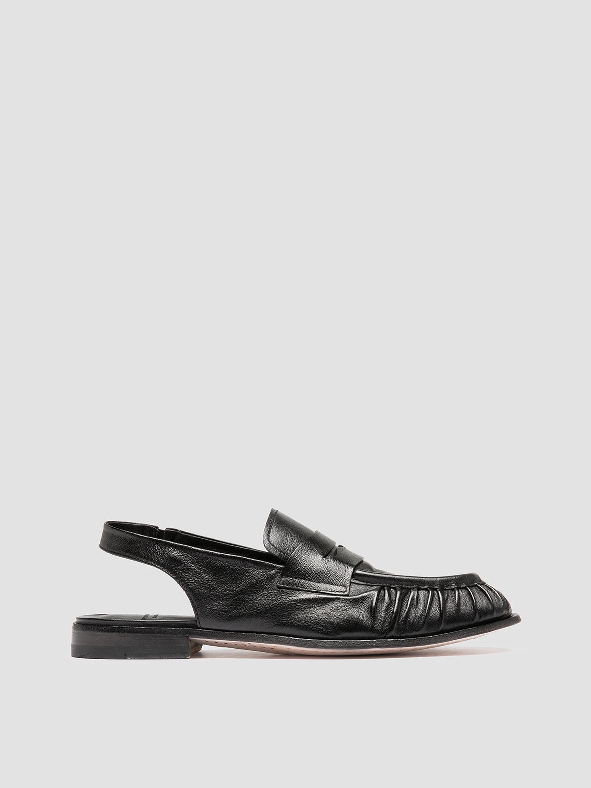 SOLITUDE 102 - Black Leather Slingback Sandals Payless Sandals