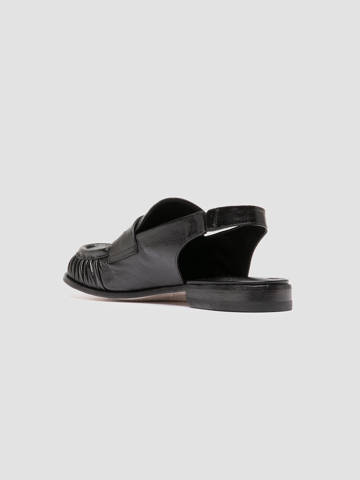 Piper Sandals SOLITUDE 102 - Black Leather Slingback Sandals