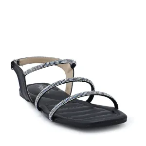 Black Fancy Sandal 060008 Sandals Antigua Booking