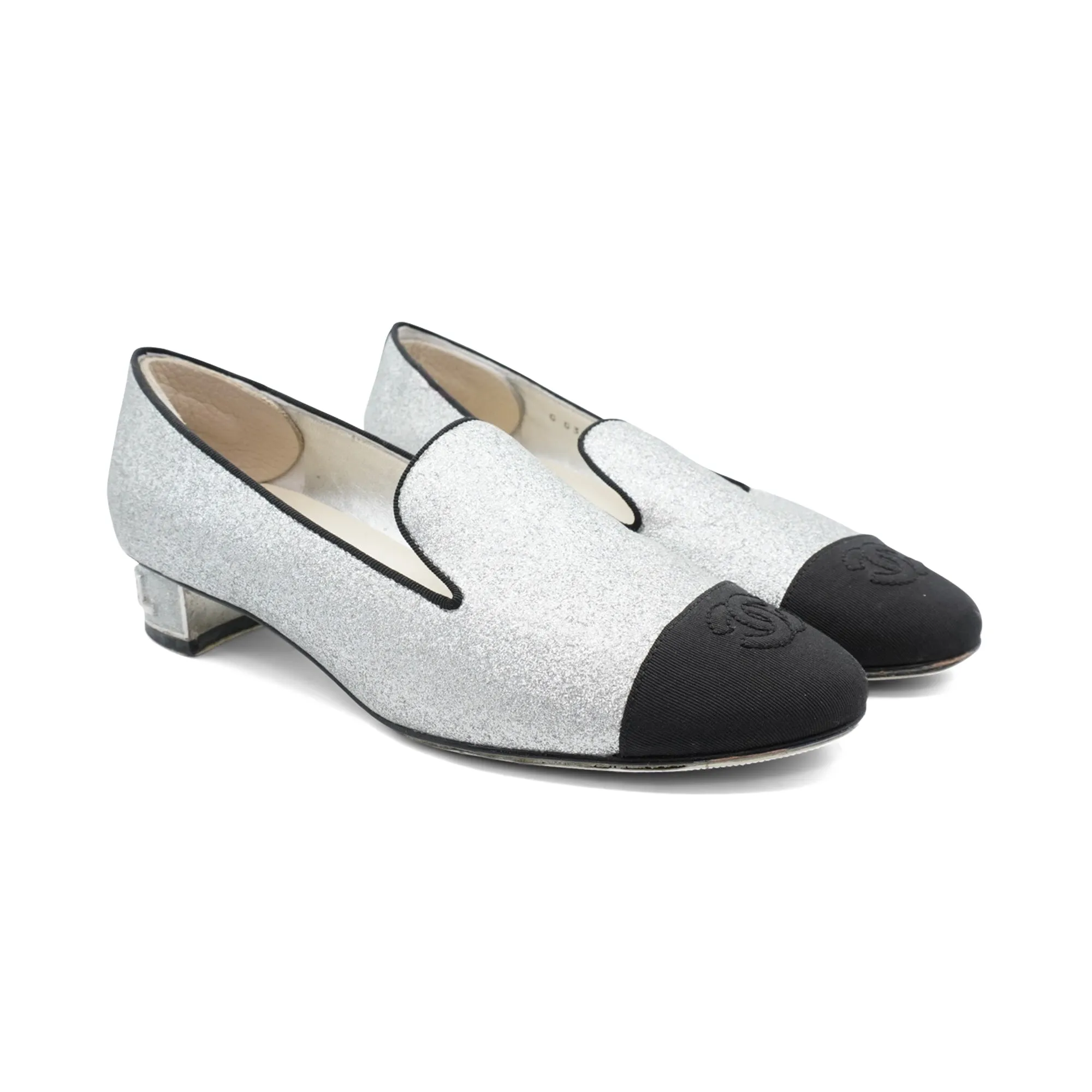 Chanel 'Logo Heel' Kitten Heels - Women's 36.5 Homecoming Loafers