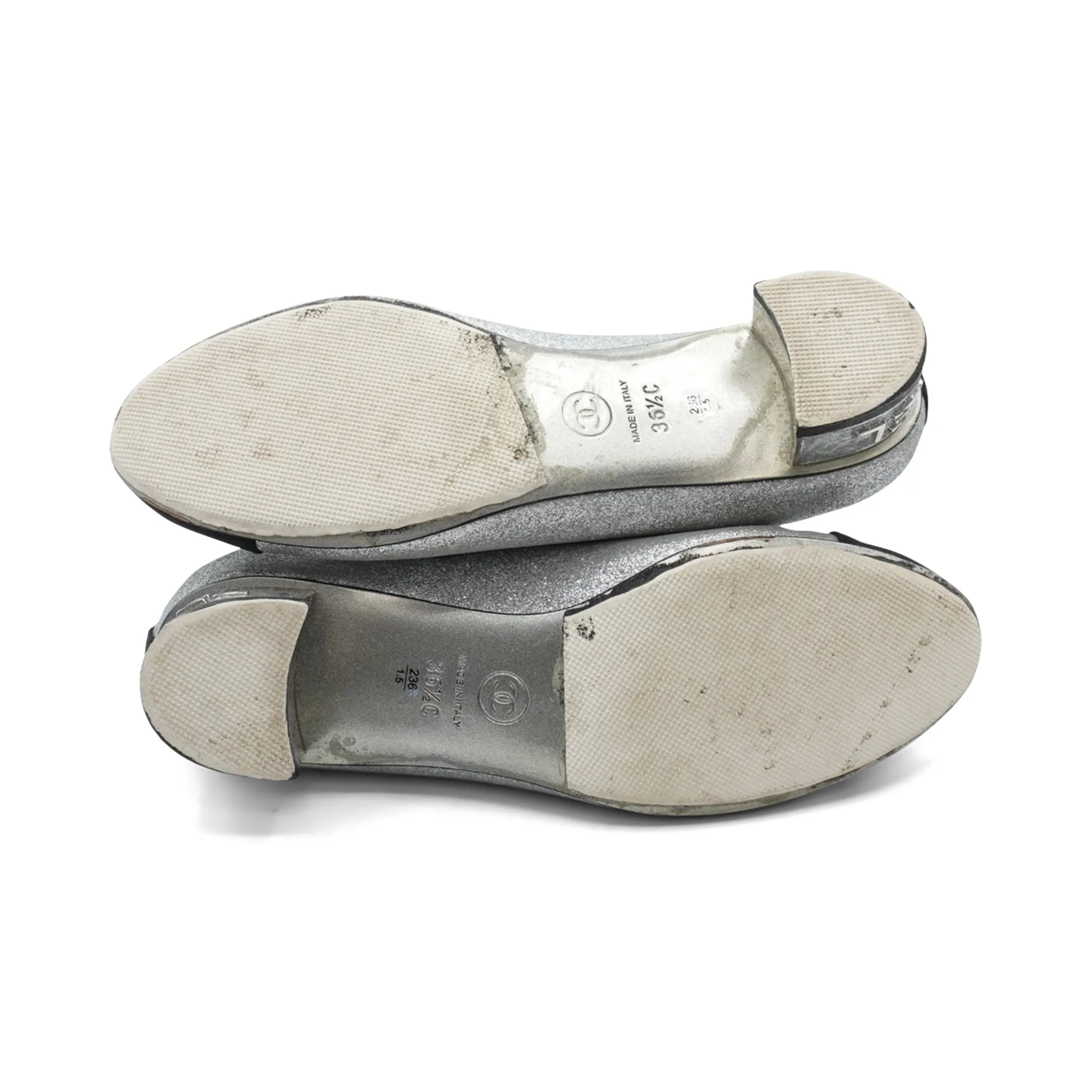 Chanel 'Logo Heel' Kitten Heels - Women's 36.5 Python Loafers