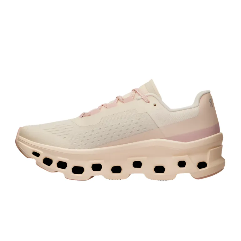 On Running Women's Cloudmonster Sneaker - Moon/Fawn On Cloud Running Shoe