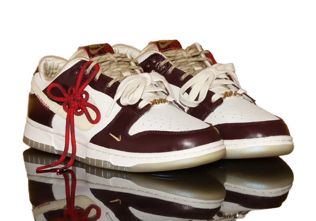 Nike Women's Dunk Low Lx Shoes - Burgundy Crush / Sail / Team Gold / Dark Red Nike Pride Shoes