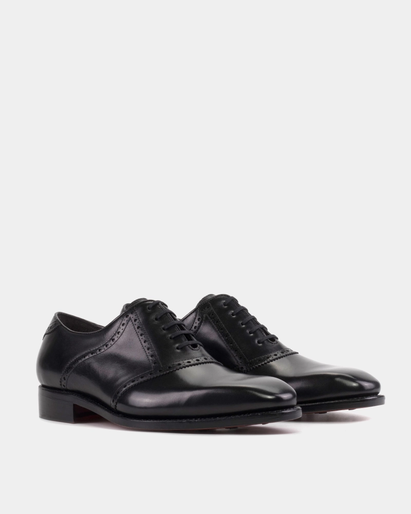 Bowling Oxford Martin Black Calf Saddle Oxford