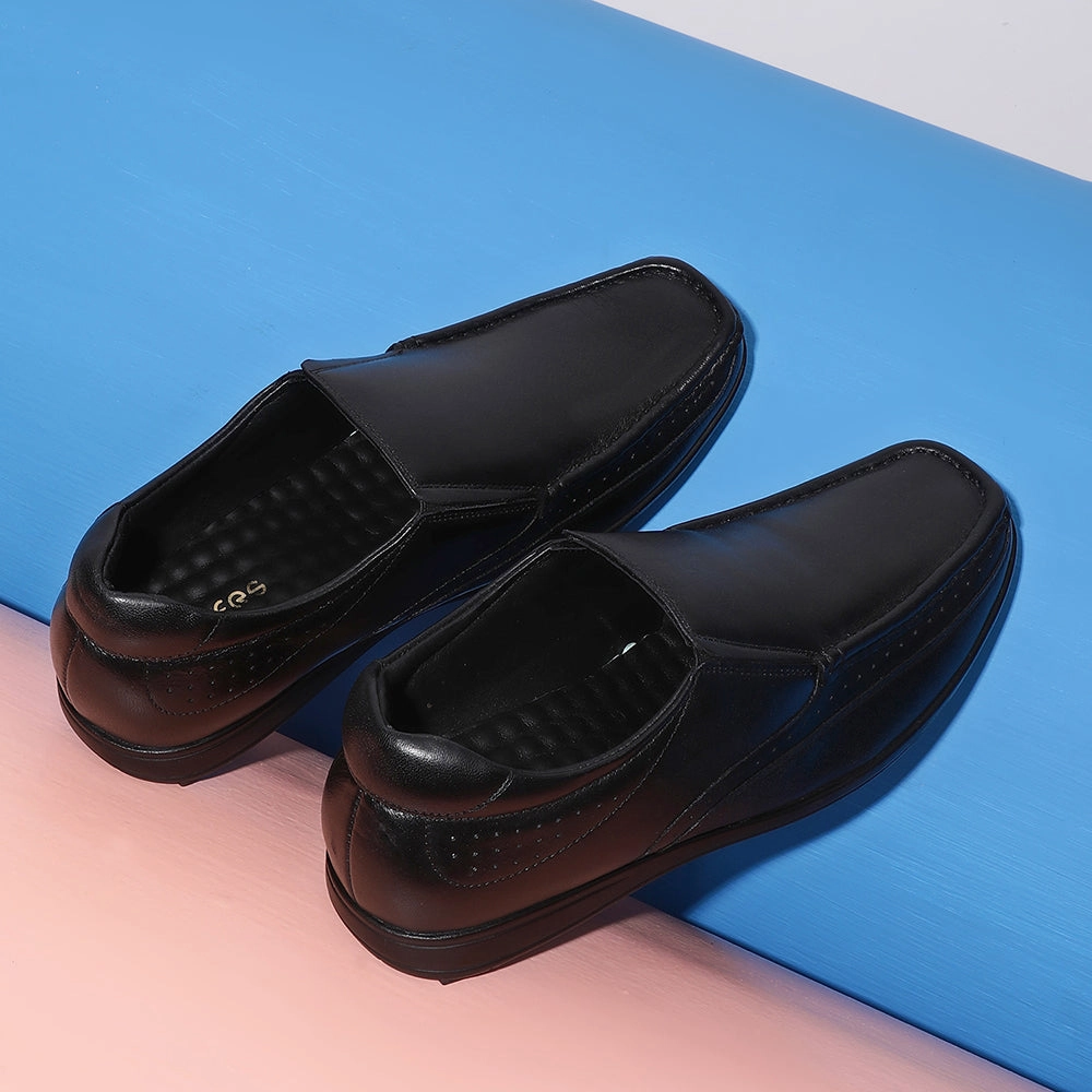 Healers Formal (Black) Slip-On Loafers Shoes For Men FL-1415 By Liberty Hunter Rain Loafers