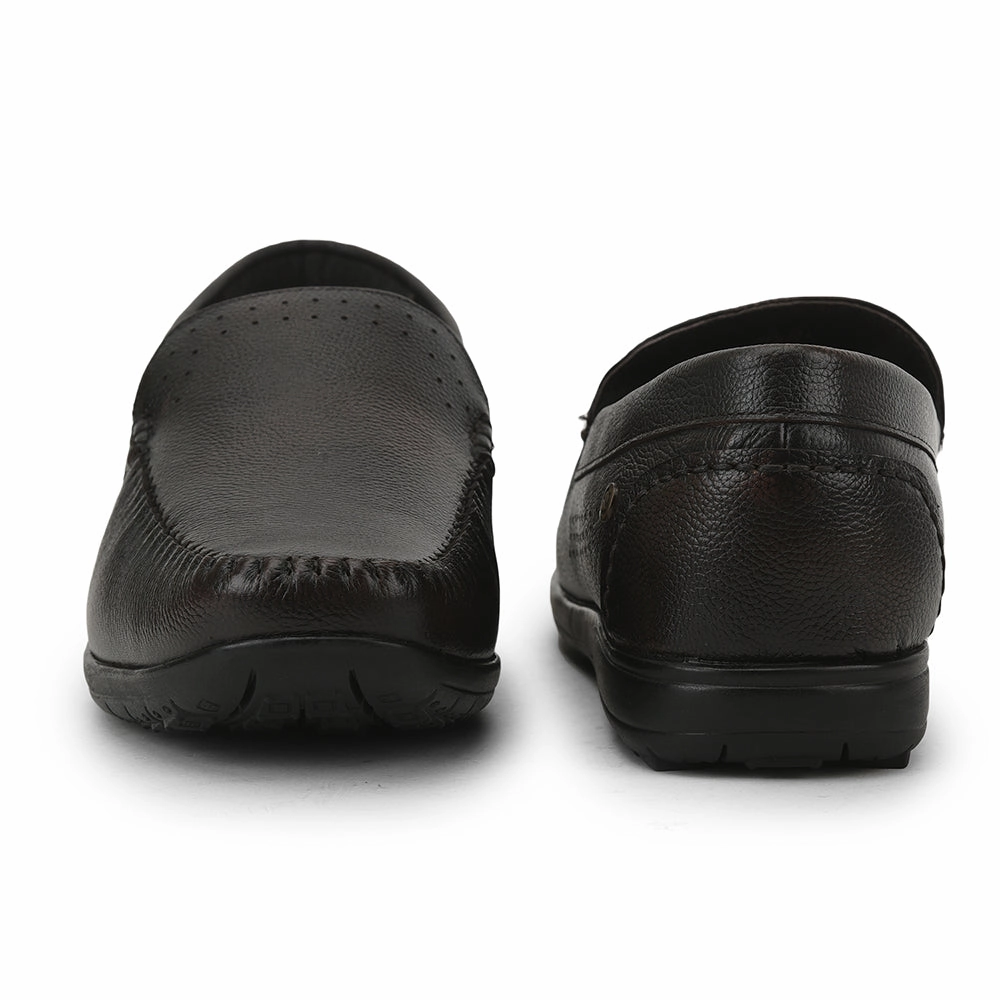 Penny Leather Loafers Healers Casual Non lacing Loafers Shoes For Men (D.Brown) JPL-271 By Liberty