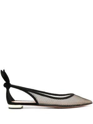 bow-embellished mesh ballerina shoes Flat Pedal Mtb Shoes