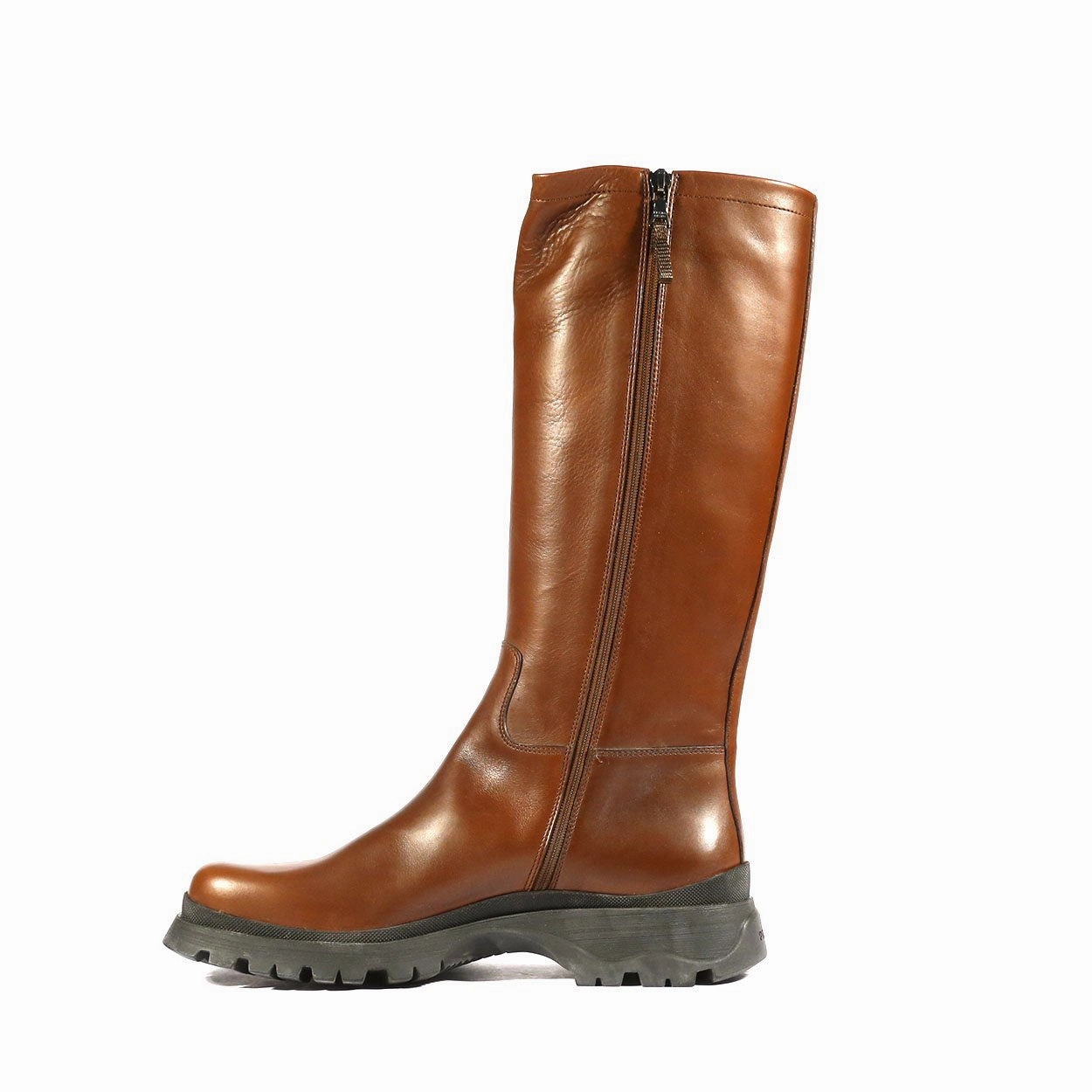 Brown Autumn Boots Designer boots by Prada Tall boots / Designer Shoes for women 3W3598 (PRW37)