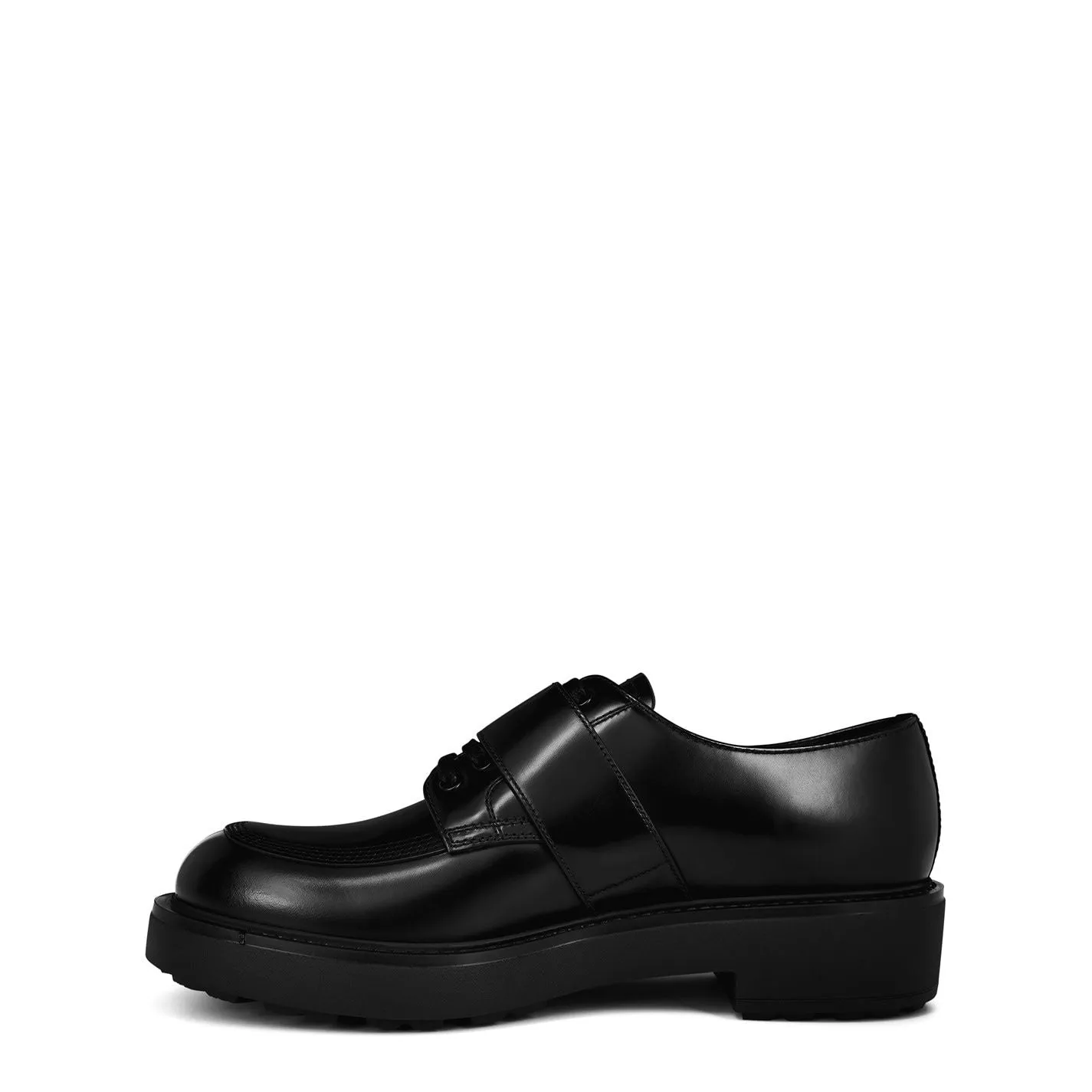 Suede Platform Loafers PRADA  Diapason Loafers Nero