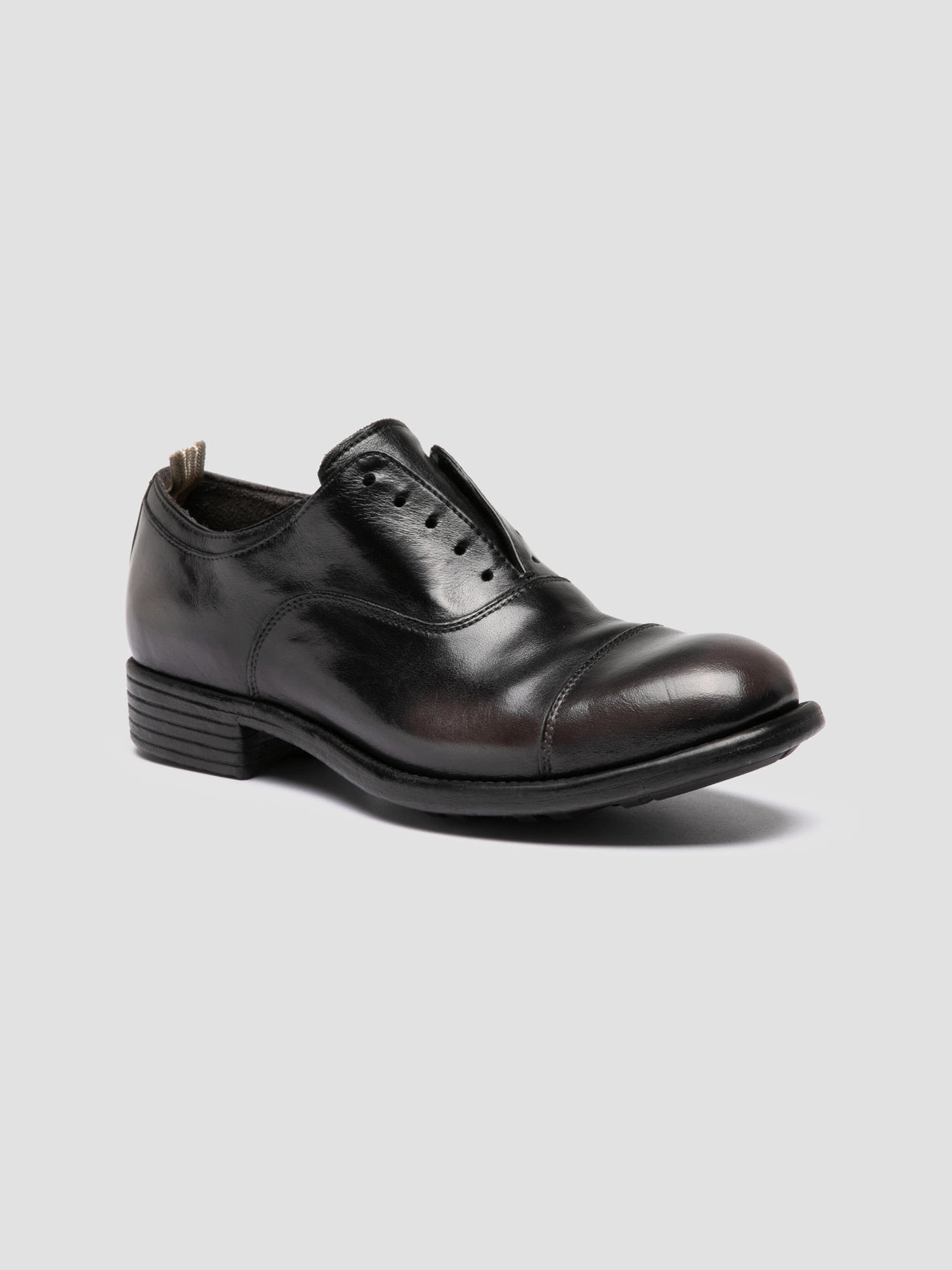 CALIXTE 003 - Dark Grey Leather Oxford Shoes Marsell Oxfords