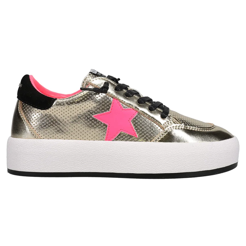 Classic Low Sneakers Balance Metallic Slip On Platform Sneakers