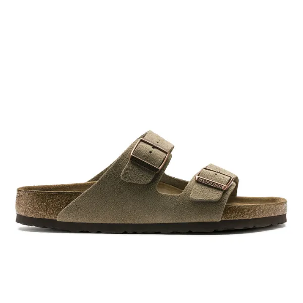 Sandals Sofft Birkenstock Men's Arizona Soft Footbed Taupe Suede