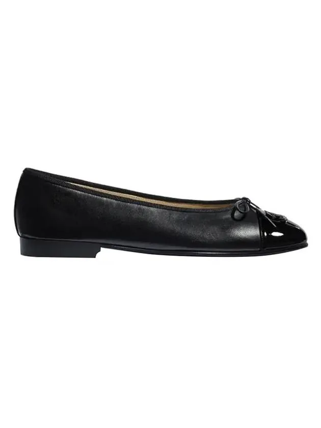 Lambskin Ballerina Flats Black Chanel Flat Post Op Shoe