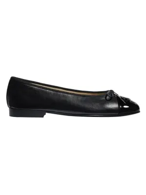 Lambskin Ballerina Flats Black Chanel Snakeskin Flats Shoes