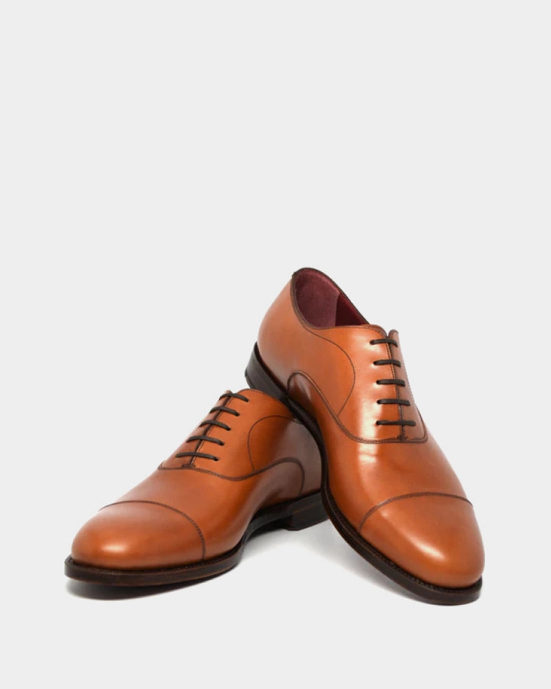 Outlet - Richard - Cognac Calf - 371 Mok Wingtip Oxfords