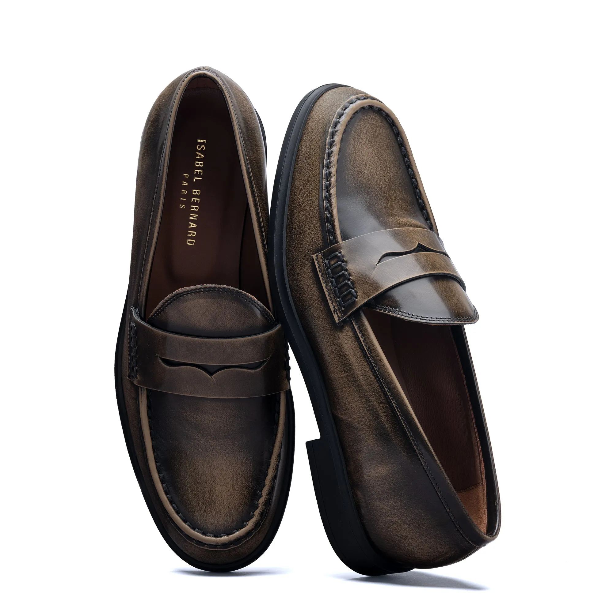 Vendme Blandine mocha spazzolato leather loafers Loafers Shoes