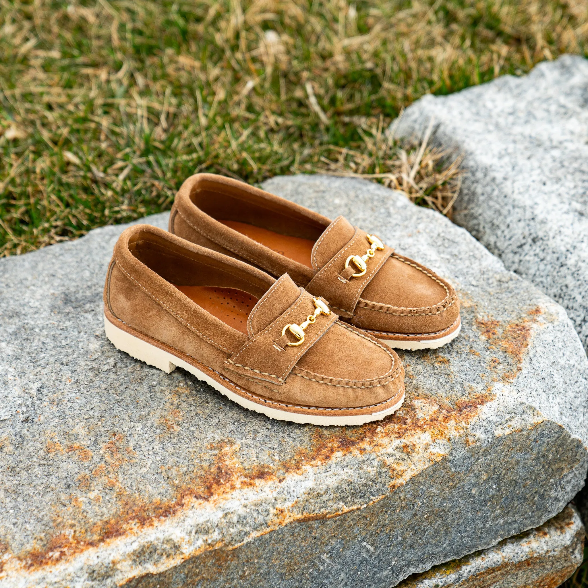 Women's Horsebit Loafer LH - Khaki Orion Fleshout Voile Blanche Loafers