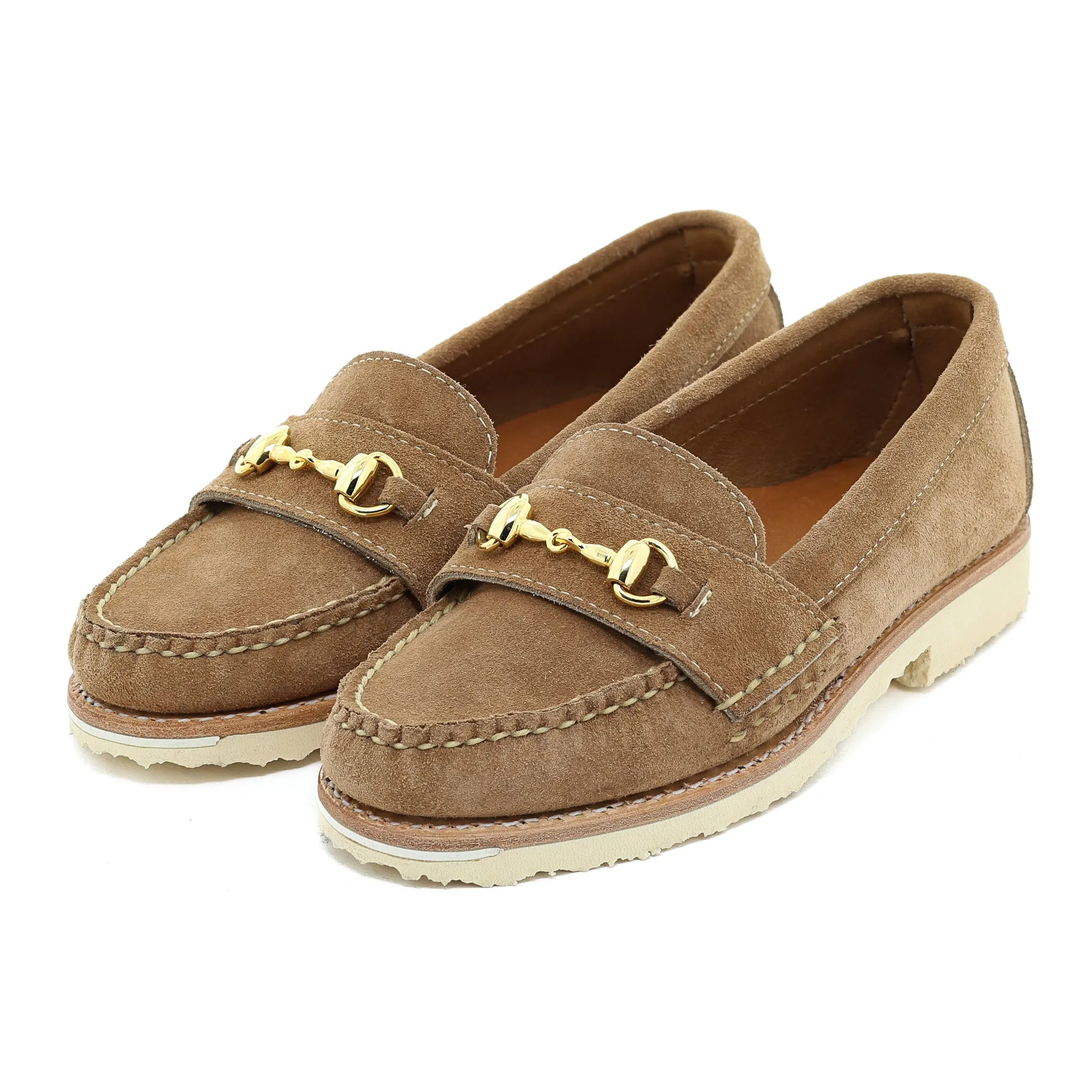 Women's Horsebit Loafer LH - Khaki Orion Fleshout Loafers Uk