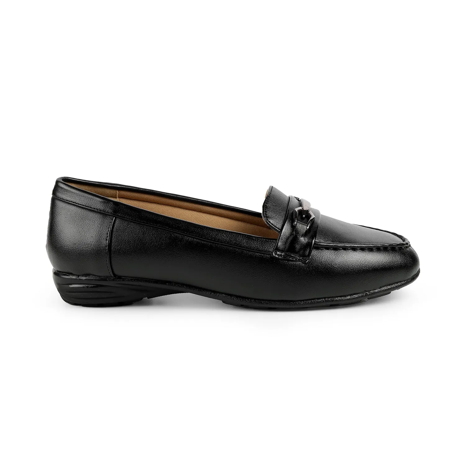 Tie Loafers Tresmode Nubuc Black Women's Casual Loafers