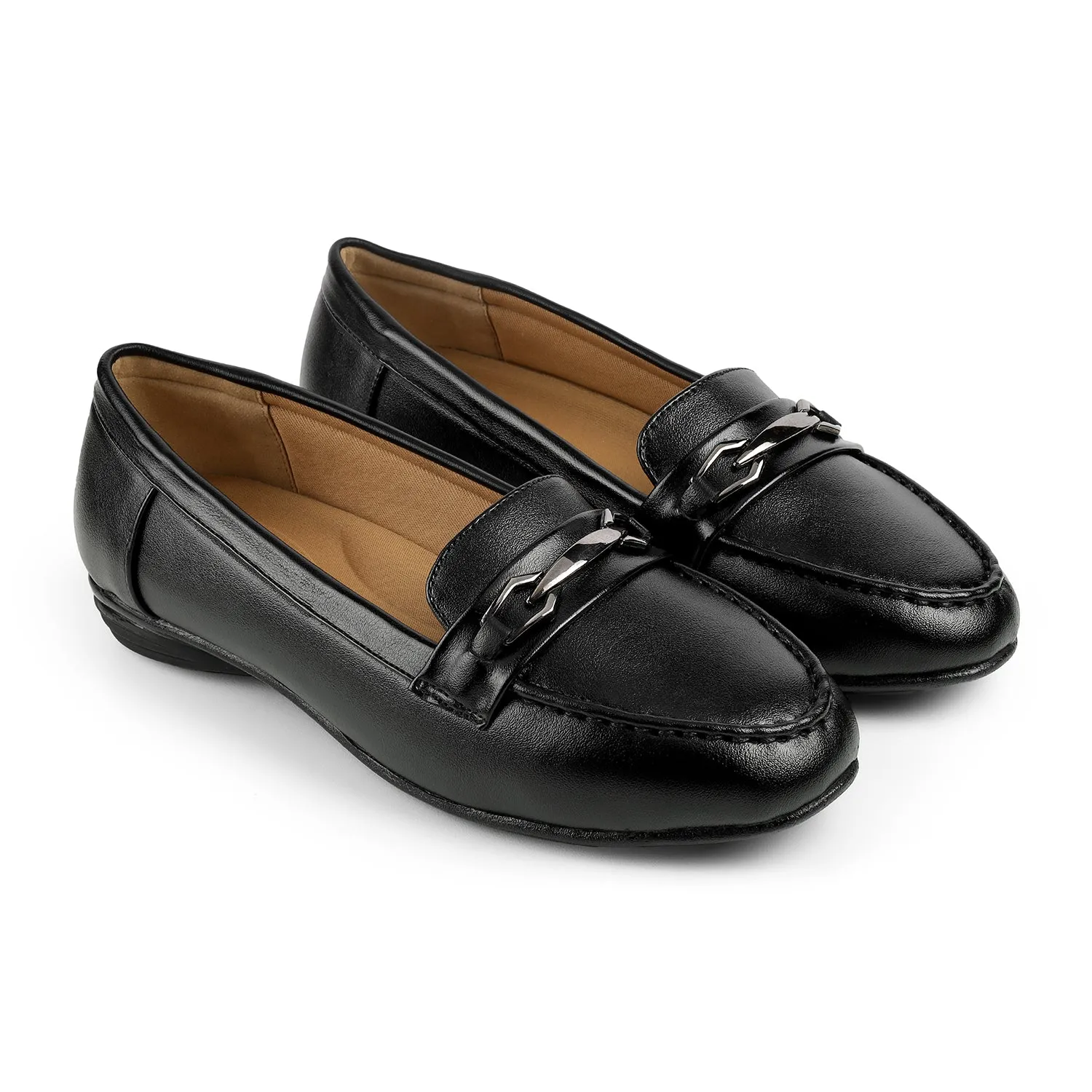 Tresmode Nubuc Black Women's Casual Loafers Louis Vuitton Loafers