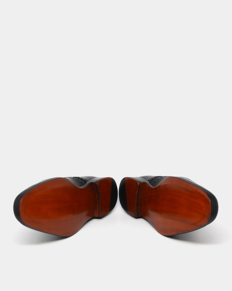 Outlet - Winston -  Black Calf - 888 Oxford Color Grey