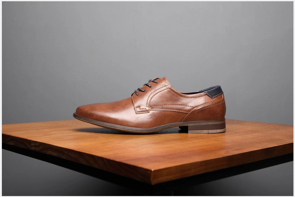 Leather Sole Oxford Shoes West Louis Luxury Leather Business-man Oxford Shoes