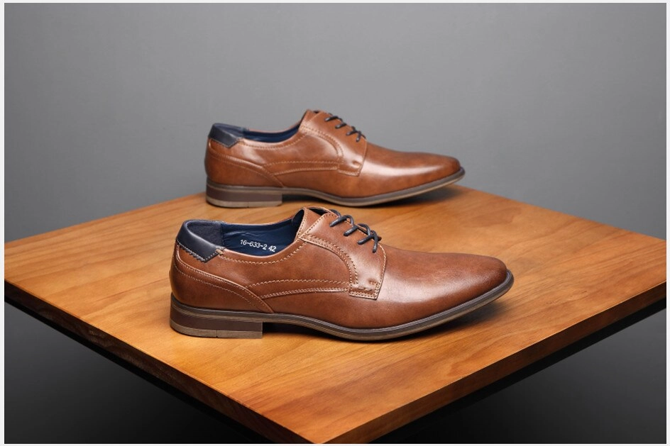 West Louis Luxury Leather Business-man Oxford Shoes Park Avenue Cap-toe Oxford Dress Shoe