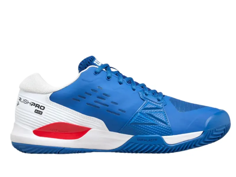 Butterfly Table Tennis Shoes Wilson Rush Pro Ace Clay Mens Tennis Shoe (Deja Vu Blue/White/Infrared)