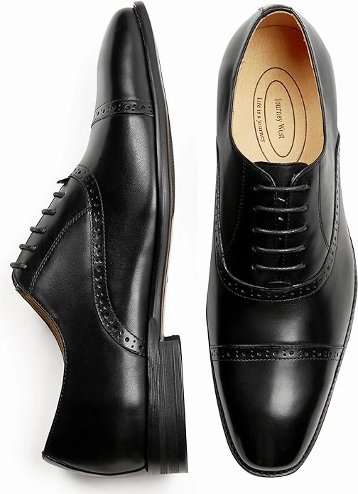 Cap Toe Oxford Genuine Leather Mens Dress Shoes Oxford Shoes for Men