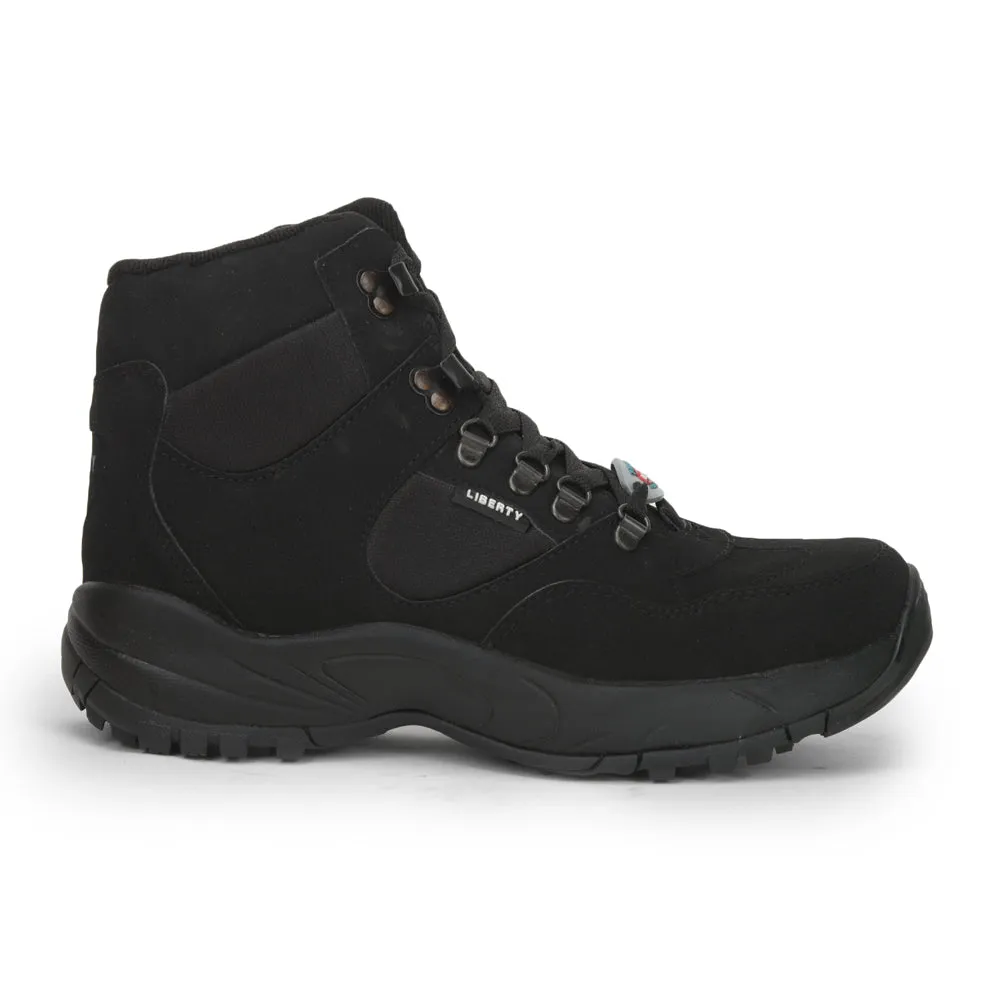 Freedom Casual (Black) Defence Hiking/Trekking Ankle Shoes EVREST-PRM By Liberty Brand Hiking Shoes