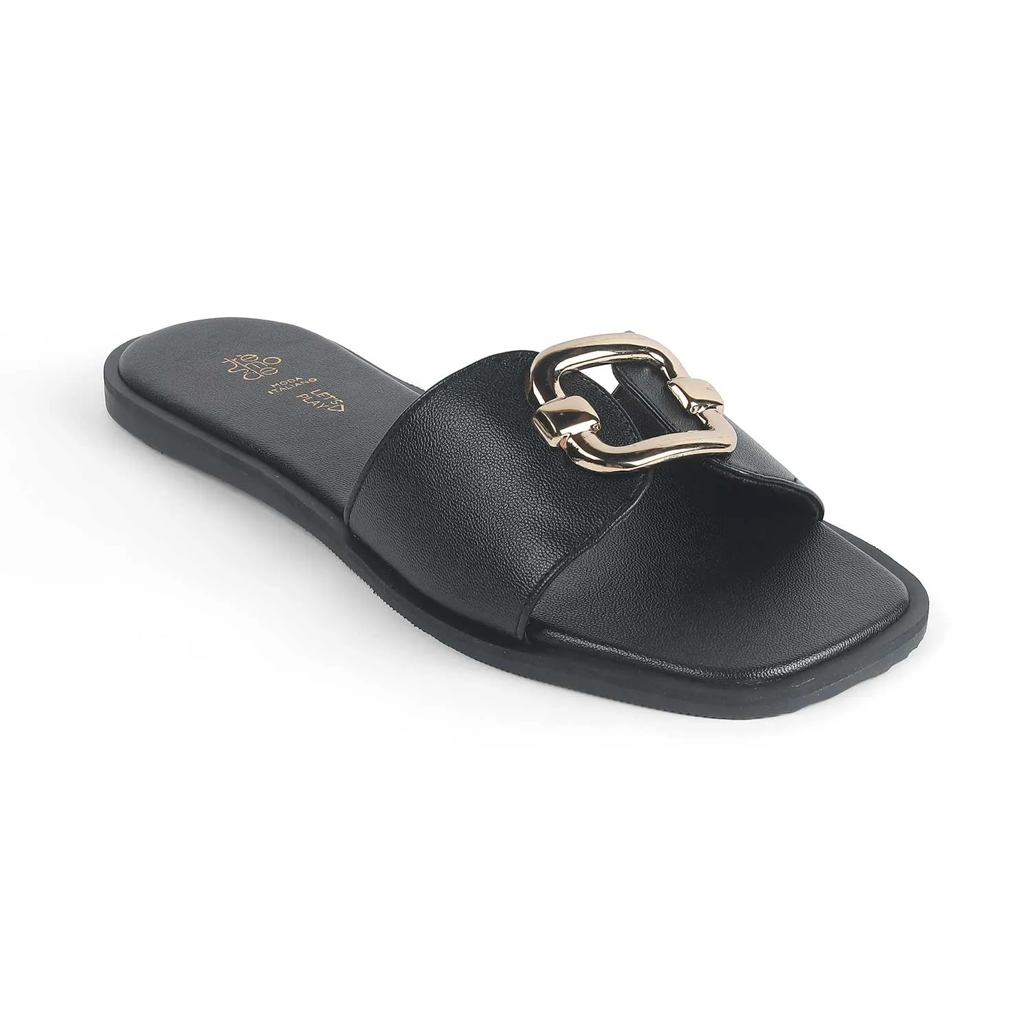 Tresmode Ancona Black Women's Dress Flats Best Arch Support Shoes For Flat Feet