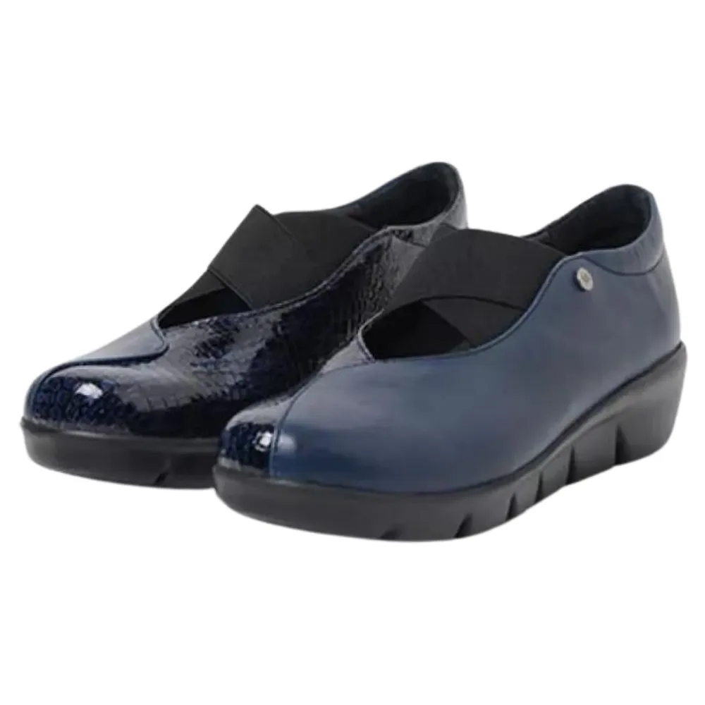 Wolky Cursa Denim Croco Leather Combo Loafer (Women's) Staud Loafers