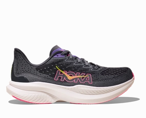 Women's Hoka Mach 6 (Grey Skies/Charcoal Grey) Discounts For Shoes